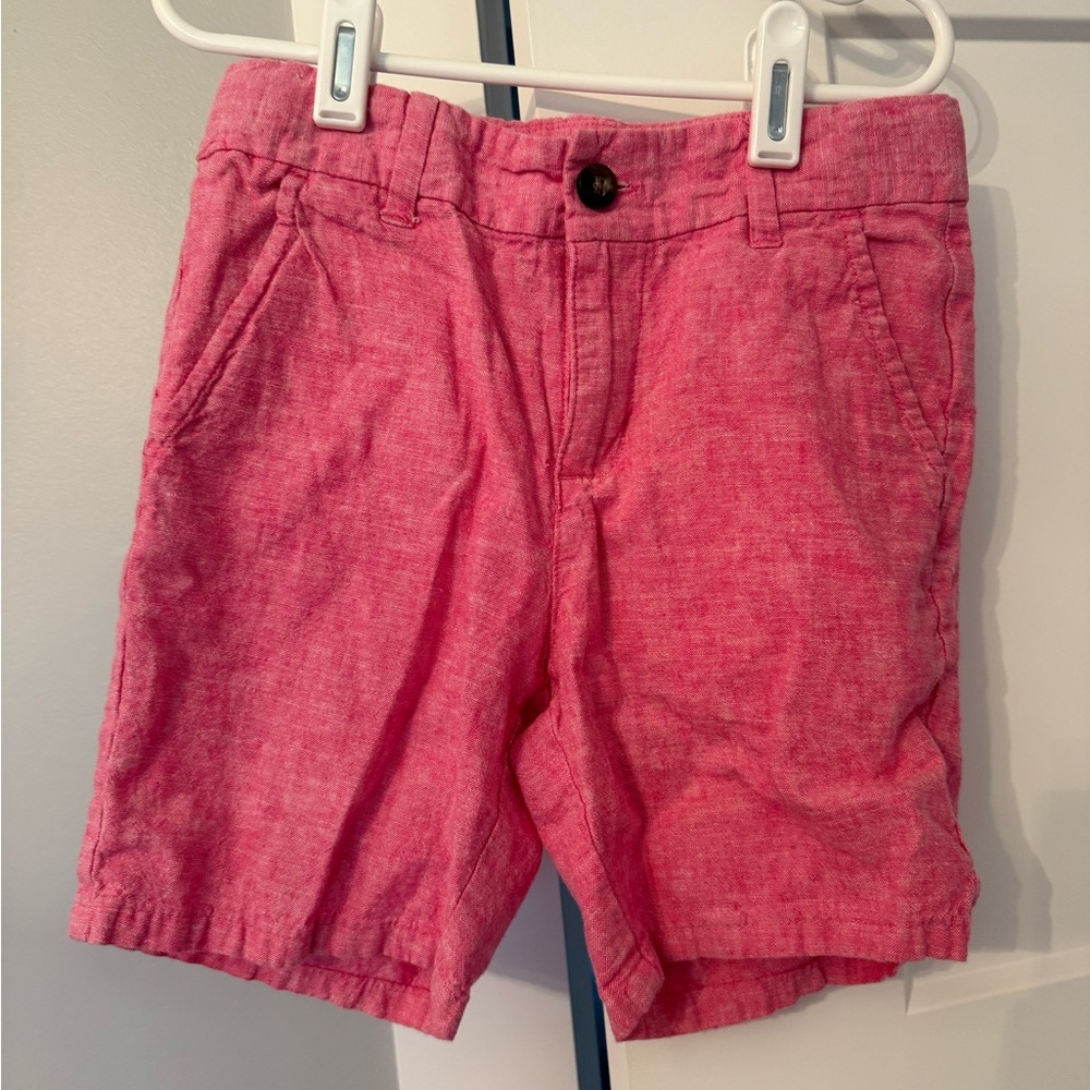 Janie and Jack Linen Pink Kids Shorts